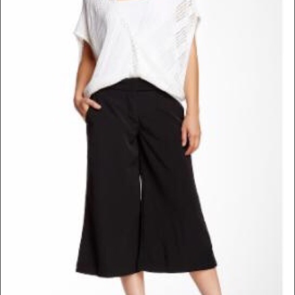 NWT Vertigo Black Culotte Pants Sz 12 - Picture 1 of 5